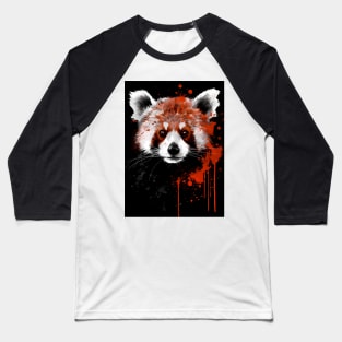 Red Panda Ink Painting Baseball T-Shirt